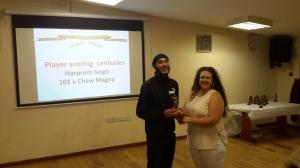 BWIPCC awards - Harpreet Singh batsman 2nd team century